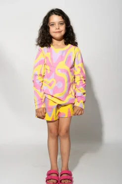 Marques ' Almeida WAVY PRINT LONG SLEEVE TOP-Kids Jersey|Tops
