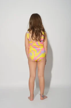 Marques ' Almeida WAVY PRINT SWIMSUIT-Kids Swimwear