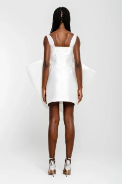 Marques ' Almeida BIG BOW MINI DRESS- Bridal