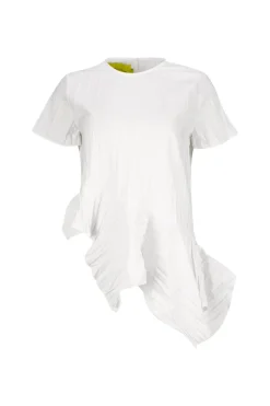 Marques ' Almeida CAP SLEEVE PLISSE T-SHIRT-Women Tops|Tops