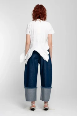 Marques ' Almeida CAP SLEEVE PLISSE T-SHIRT-Women Tops|Tops