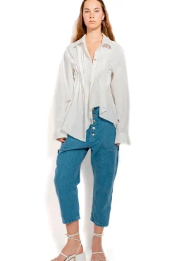 Marques ' Almeida CINCHED PLEATED SHIRT-Women Tops