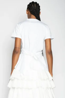 Marques ' Almeida CROSS WAIST DRAPE T-SHIRT-Women Tops|Tops