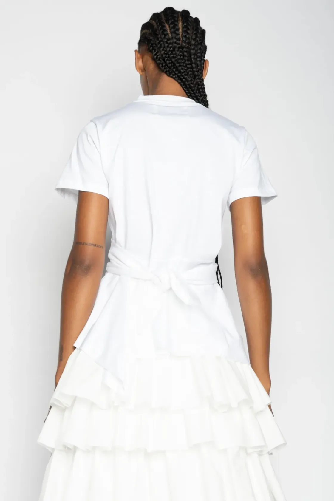 Marques ' Almeida CROSS WAIST DRAPE T-SHIRT-Women Tops|Tops