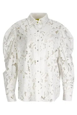 Marques ' Almeida EMBROIDERED PUFF SLEEVE SHIRT-Women Bridal|Tops