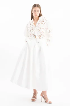 Marques ' Almeida EMBROIDERED PUFF SLEEVE SHIRT-Women Bridal|Tops