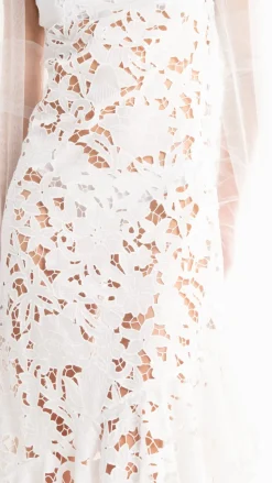 Marques ' Almeida EMBROIDERED STRAP DRESS WITH PEPLUM-Women Bridal|Dresses