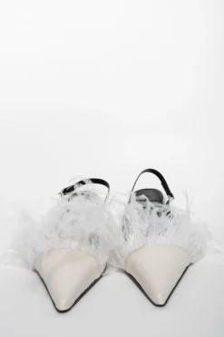Marques ' Almeida FEATHER SLING BACKS- Shoes|Bridal
