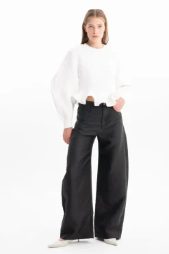 Marques ' Almeida FRILL HEM SWEATSHIRT-Women Tops|Tops