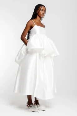 Marques ' Almeida HIGH WAIST PLEATED FULL SKIRT- Bridal