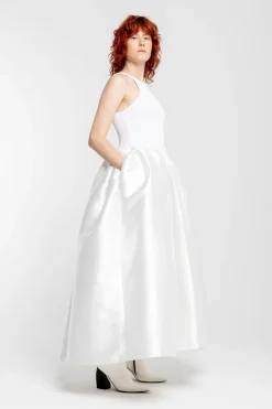 Marques ' Almeida LONG DRESS WITH FULL SKIRT- Bridal