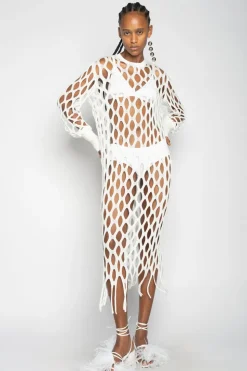Marques ' Almeida NET DRESS-Women Dresses|Knitwear
