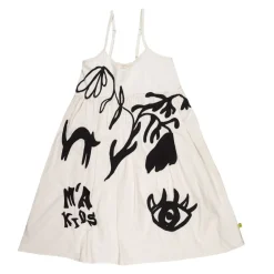 Marques ' Almeida OVERSIZED SPAGHETTI DRESS WITH EMBROIDERY-Kids Dresses