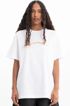 Marques ' Almeida OVERSIZED T-SHIRT WITH GOLD LOGO-Women Tops|Tops