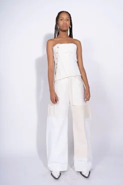 Marques ' Almeida PATCHWORK BOYFRIEND TROUSERS-Women Denim|Bottoms