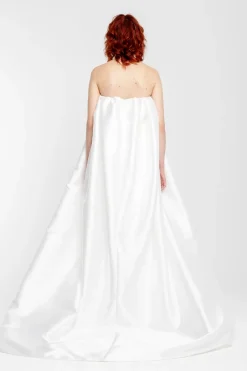 Marques ' Almeida PLEATED STRAPLESS TRAIN TOP- Bridal
