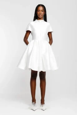 Marques ' Almeida SHORT SLEEVE PUFF SKIRT DRESS- Bridal