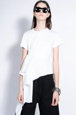 Marques ' Almeida T-SHIRT WITH SIDE BOW-Women Tops
