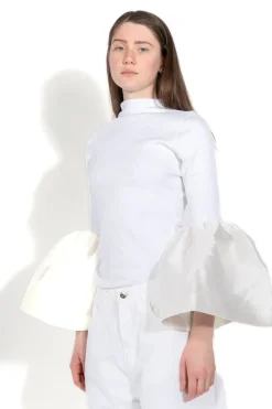 Marques ' Almeida TURTLENECK PUFF SLEEVE TOP-Women Tops