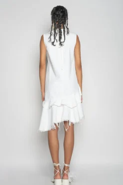 Marques ' Almeida V-NECK FRILL DRESS-Women Dresses|Dresses