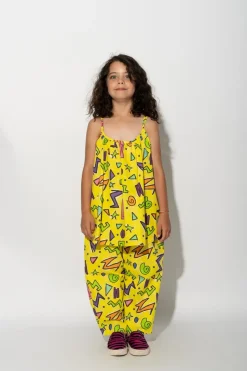 Marques ' Almeida SQUIGGLE PRINT OVERSIZED SLIP TOP-Kids Tops