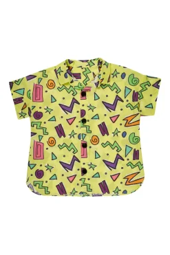 Marques ' Almeida SQUIGGLE PRINT SHORT SLEEVE SHIRT-Kids Tops
